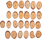 Rustic Unfinished Wooden Ornament Craft Kit 25 Piece DIY Blank Set - Image 6