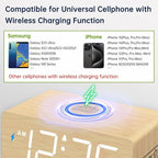 DreamSky Wooden Digital Alarm Clock - Image 3