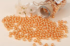 DUQGUHO Orange Pearl Beads for Crafts 6mm Plastic Pearl Beads - Image 3