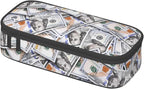 Money Novelty Us Dollar Cash Pattern Pencil Case Organizer Big Capacity Pencil - Image 2