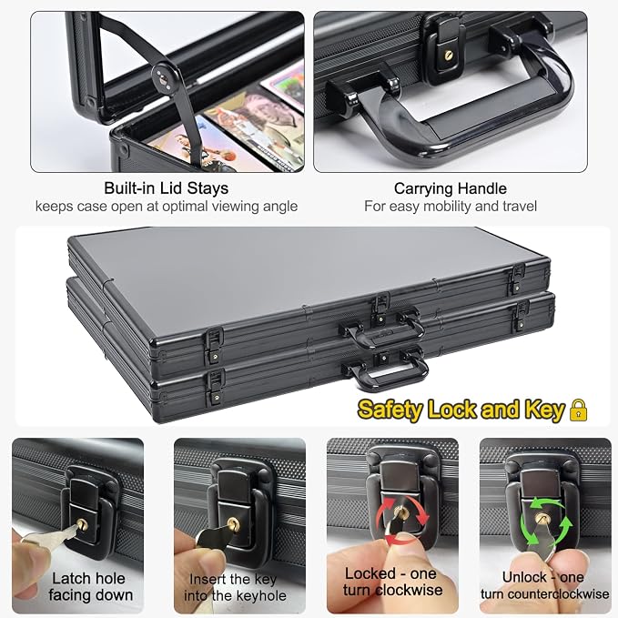 Aluminum Trade Show Display Case – 24"x20" Locking Tabletop Showcase - Image 5