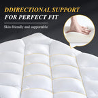 DOWNCOOL 3 Inch Queen Mattress Topper, Ultra Thick and Fluffy Supportive Memory - Image 6