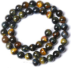 Yellow Blue Tiger Eye Beads Natural Stone Round Loose Beads Energy Gemstone - Image 5