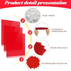 Macarrie 12 Pcs Colored Acrylic Sheets 1/8 Inch Thick Translucent Colored - Image 4