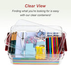 CATOOMUU 2-Pack 9x13 Clear Plastic Project Case Stackable Storage Box | 5.5Qt - Image 5