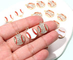 20PCS Sports Charms Enamel Basketball Baseball Pendant Charms - Image 5
