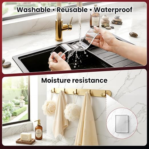 NULTAT 100 Feet Double Sided Tape Heavy Duty, Nano Reusable, Washable Double - Image 4