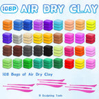 Air Dry Clay-108 Pack 36 Colors Modeling Clay - Image 2