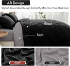 MUXHOMO 7 Pieces King Comforter Set, Reversible Bed in a Bag King Size - Image 3