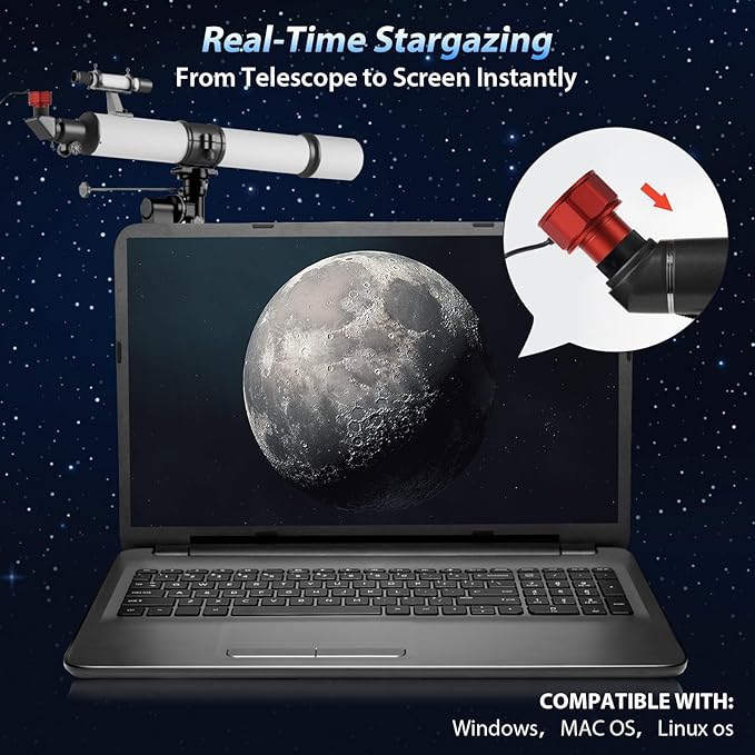 4K 8MP USB Astronomy Camera Telescope Eyepiece 1.25 Inch | Removable Astronomy - Image 4