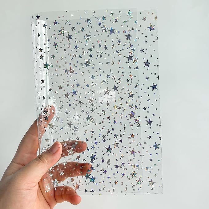 Transparent Waterproof PVC Vinyl 10 Pcs 8.3 x 11.8 inches Iridescent Shine - Image 5