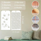 8 Pieces Stencils for Crafts Polka Dot Brick Layering Stencils Mixed Media - Image 4