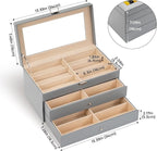 ProCase 3-layer Sunglasses Storage Organizer, 18 Slots Leather Sunglass Box - Image 6