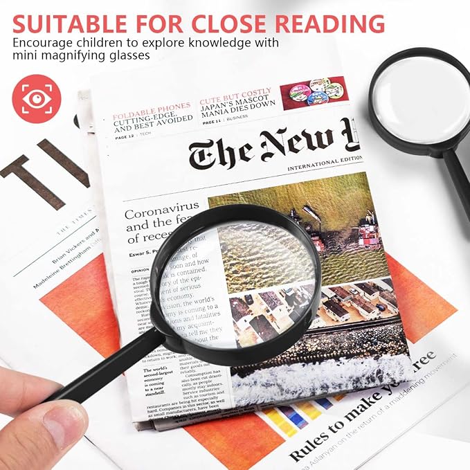 SenseYo 24 PCS Magnifying Glass 5X Mini Kids Magnifying Glass - Image 4