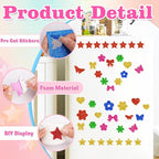 500Pcs Foam Stickers Glitter Colorful Flower Butterfly Bow Shapes Stickers - Image 3