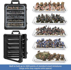 WELIDAY Miniatures Storage Case Miniatures Transport Case Aluminum Alloy Frame - Image 6