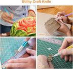 3PCS Craft Knife Hobby Knife Includes 30PCS Spare Exacto Knife Blades #11 and A - Image 6