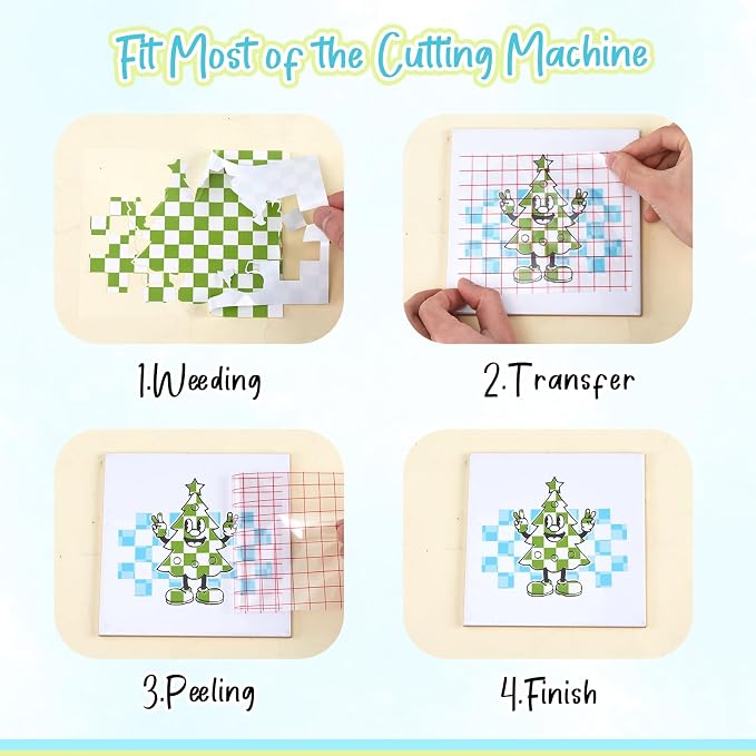 Tintnut Colorful Checkerboard Permanent Vinyl, waterproof, easy peel & stick - Image 3