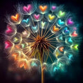BYGFHLYW Rainbow Heart Dandelion Diamond Painting Kit by BYGFHLYW