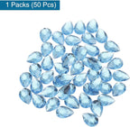 MECCANIXITY 50PCS Flat Back Acrylic Teardrop Gems 18x25mm Artificial Rhinestones - Image 3