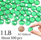 0.5lb Green Glass Marbles for Vase, Decorative Pebbles for Vase Fillers - Image 2