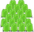 BeeGreen 20 Pieces Green String Bags Bulk Lightweight Durable Drawstring Gym by BeeGreen