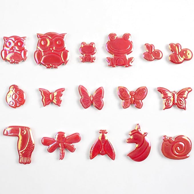 400g DIY Craft Ceramic Mosaic Tiles Flower Animal Mosaic Insect - Image 2