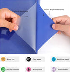 RENLITONG Glossy Royal Blue HTV Vinyl 12" x 35ft Roll - Image 3