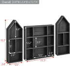 Ikee Design 3 Pcs Set Wooden Shadow Cubby Box Display Shelf Organizer Storage - Image 2