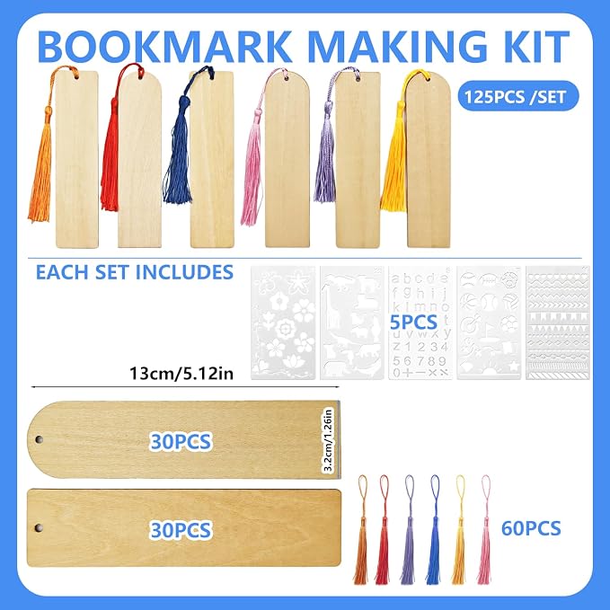 126PCS Bookmark Making Kit, Mother's Day Gift, Birthday Party - Image 2