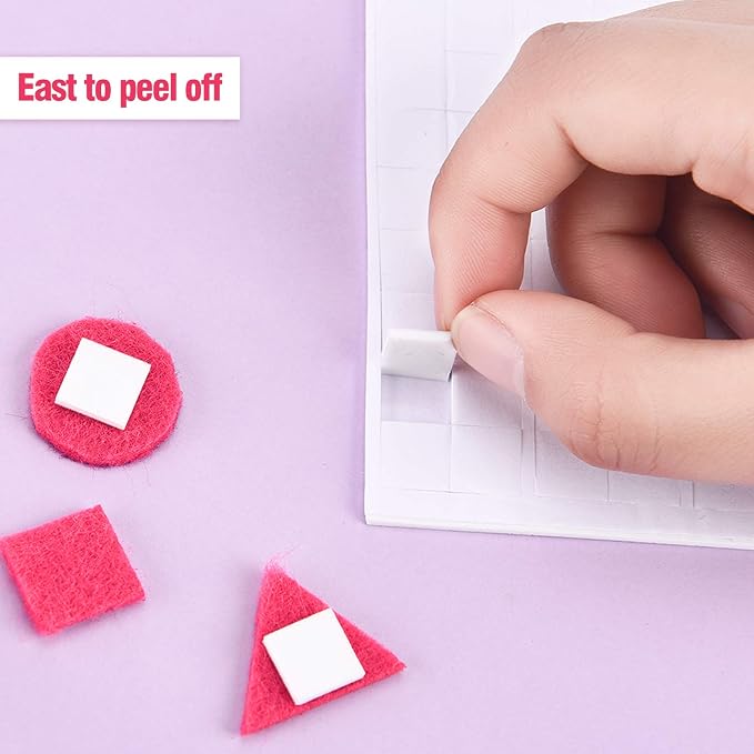 Outus 12 Sheets Foam Adhesive Squares, 2160 Pieces Double Sided Pop Foam Squares - Image 7