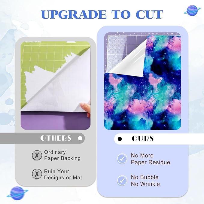 Tintnut Galaxy Permanent Vinyl 8 Sheets 12x10in Pink Blue Adhesive Vinyl | - Image 4