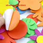 340PCS Foam Flower Stickers, Spring Theme Puffy Shapes Materials | - Image 3