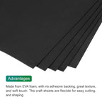 MECCANIXITY EVA Foam Sheets Black 35.4 Inch x 19.7 Inch 2mm Thick Crafts Foam - Image 4