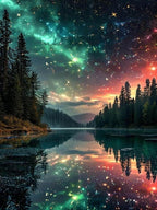 Landscape Diamond Art Kits for Adults, Full Drill Aurora Diamond Painting Kits by Dugsmgd