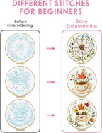 TINDTOP Embroidery Kit for Adult, 3 Pack Embroidery DIY Starter Kit, - Image 3