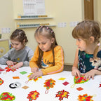 Renbuzhu 40PCS Fall Crafts Bulk: Leaves Paper Suncatchers DIY Kit - Image 7