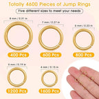4600Pcs Gold Jump Rings with Jump Rings Open/Close Tools - Image 3