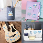 50 Pcs Clear PET Blue Coquette Aesthetic Stickers - Image 3