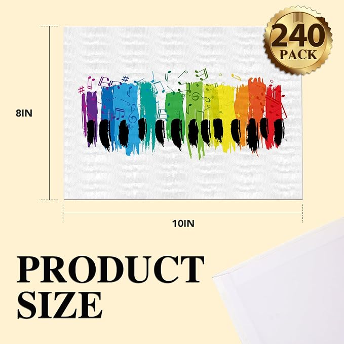 ESRICH Canvas Boards for Painting 8x10, 240 Pack Canvases for Painting Cotton - Image 2