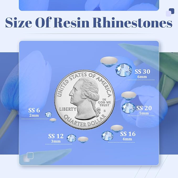 6000PCS 4mm Resin Rhinestones in Bulk, Bedazzling Flatback Crystals Rhinestones - Image 3