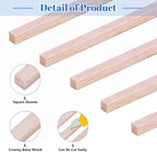 280Pcs Balsa Wood Sticks 1/8 x 1/8 x 12 inch Wood Strip Square Wooden Dowel | - Image 3