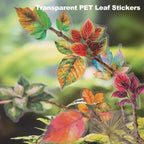 90PCS Leaf PET Stickers — Botanical Designs from Tropical Green to Autumn Maple - Image 3