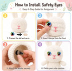 160pcs Rainbow Glitter Safety Eyes - Image 4