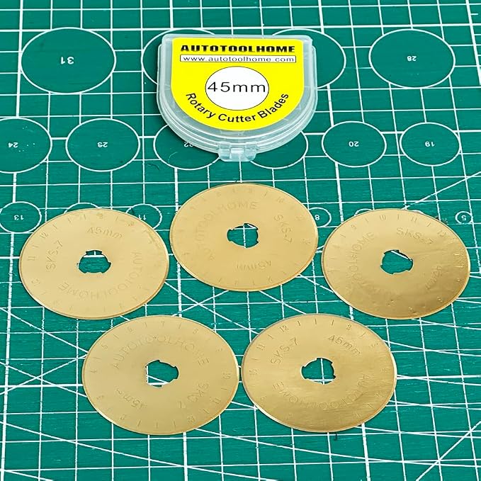 Titanium Coated 45mm Rotary Cutter Blades 50 Pack Rotary Blades - Image 2