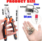 Key Fob Hardware Set with Pliers Tool | 1 Inch Lanyard Keychain Hardware with - Image 2