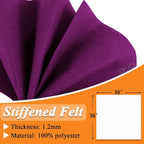 IONTACH 36" X 36" Purple Stiff Felt Fabric 1.2mm Thick | Felt Sheet - Image 3