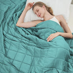 Teal Weighted Blanket for Adults 20lbs, Twin Full Size Cooling Heavy Throw by BETU