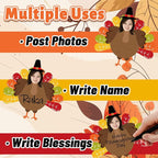 FYSUIMU 50 Sets Fall Thanksgiving Turkey DIY Cutouts Turkey and Hat Cut-Outs - Image 3