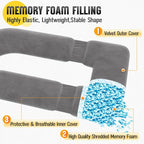 AS AWESLING Shredded Memory Foam Body Pillow, Pregnancy Pillows - Image 2